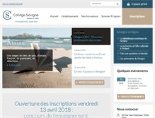 Tablet Screenshot of collegesevigne.fr