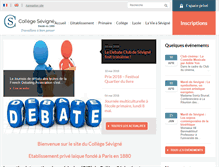 Tablet Screenshot of collegesevigne.org
